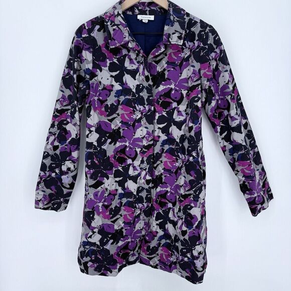 Thakoon For Target Floral Rain Resistant Canvas Coat Size Medium - Picture 1 of 4